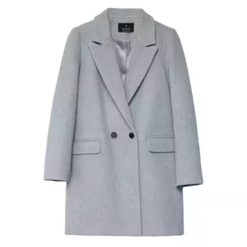 Пальто Stradivarius Basic, серый