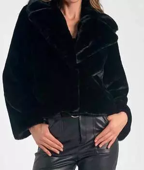 Пальто Sutton черного цвета ELAN