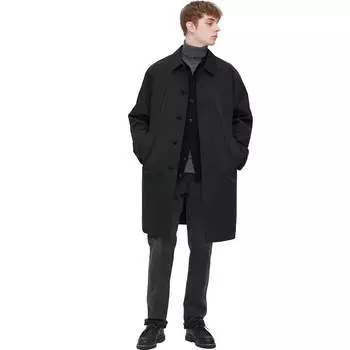 Пальто Uniqlo Single Breasted, черный