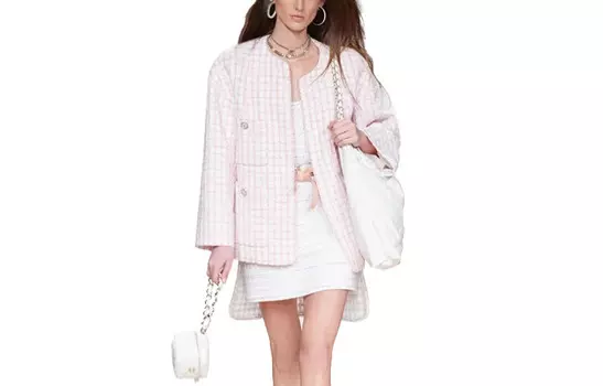 Пальто женское Chanel, розовый