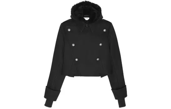 Пальто женское черное Saint Laurent