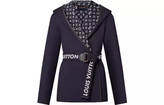 Пальто женское Louis Vuitton укороченное, синий