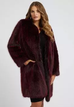 Пальто зимнее Guess, бордовый