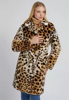 Пальто зимнее Guess, животный принт