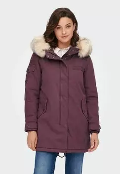 Пальто зимнее ONLY, баклажановый
