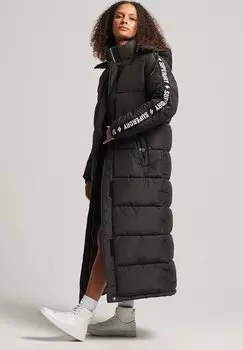 Пальто зимнее Superdry, черно-белый
