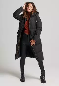 Пальто зимнее Superdry, черный