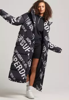 Пальто зимнее Superdry, черный