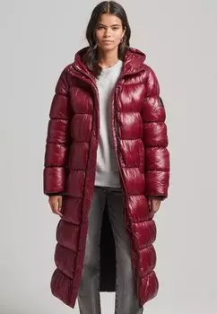 Пальто зимнее Superdry, dark berry