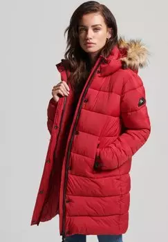 Пальто зимнее Superdry, красный