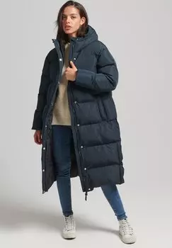 Пальто зимнее Superdry, темно-синий