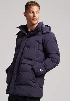 Пальто зимнее Superdry, темно-синий