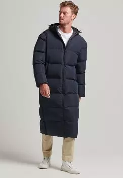 Пальто зимнее Superdry, темно-синий