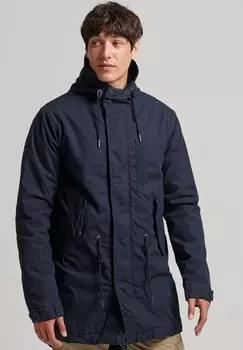 Пальто зимнее Superdry, темно-синий
