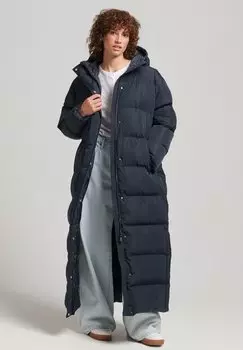Пальто зимнее Superdry, темно-синий