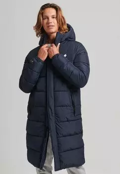 Пальто зимнее Superdry, темно-синий