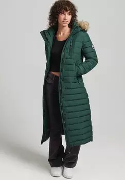 Пальто зимнее Superdry, зеленый
