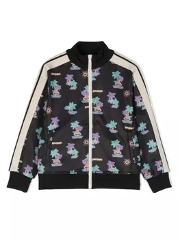 Palm Angels Kids спортивная куртка Neon Palms, черный