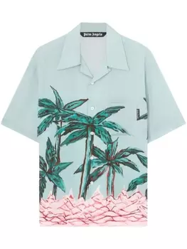 Palm Angels рубашка Palms Row, синий