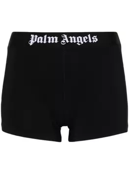Palm Angels спортивные шорты с логотипом, черный