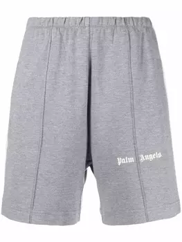Palm Angels спортивные шорты с логотипом, серый