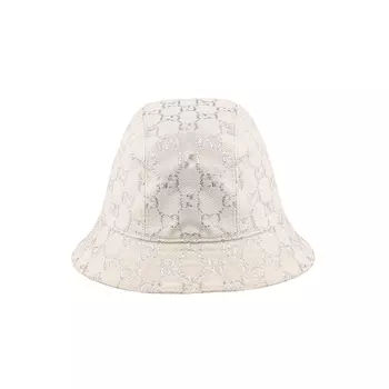 Панама Gucci Metallic Thread Logo, белый