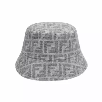 Панама из жаккарда Ff FENDI, серый