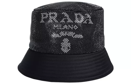 Панама мужская Prada с пайетками, черный