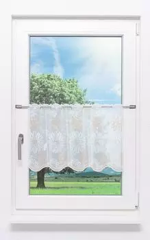 Панельная штора Plauener Spitze - Flower time (Ш x В) 259,2см * 40см терра/оранжевый