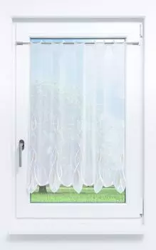 Панельная штора Plauener Spitze - Melanie #1Ш (Ш х В) 64,8см*120см пастельно-оранжевый/оранжевый