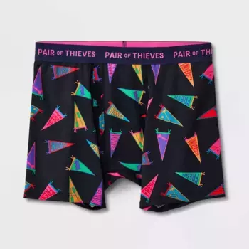 Пара мужских трусов-боксеров Thieves Super Fit Pair of Thieves, цвет Black/Collegiate Flags