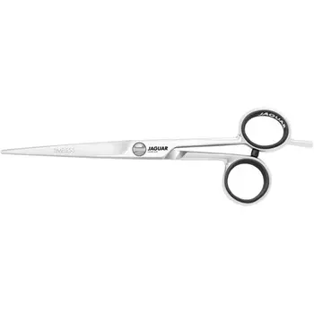 Парикмахерские ножницы White Line Timeless Offset длиной 6,0 дюймов, серебристые Jaguar