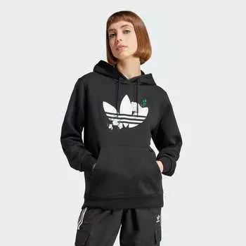 Парка Adidas Flower Embroidery Hoodie, черный