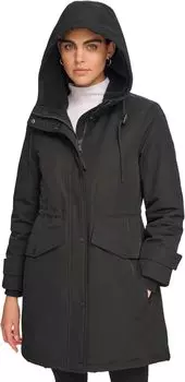 Парка Calvin Klein Parka with Faux Sherpa Hood, черный
