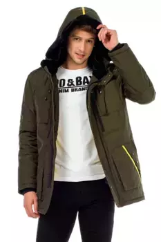 Парка Cipo & Baxx со съемным капюшоном, хаки