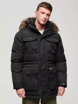 Парка из искусственного меха Чинук Superdry, нуар