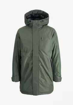 Парка Jack & Jones с капюшоном, темно-зеленый