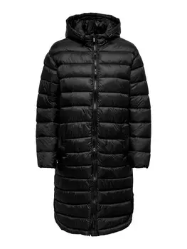 Парка ONLY Longline Steppjacke Wattierter bergangsmantel ONLMELODY, черный