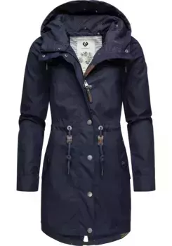 Парка Ragwear "Canny", с капюшоном, стильная переходная куртка с большим капюшоном, цвет морской волны