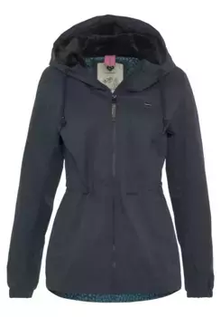 Парка Ragwear "DANKKA", с капюшоном, с большим капюшоном, водоотталкивающий материал, цвет морской волны