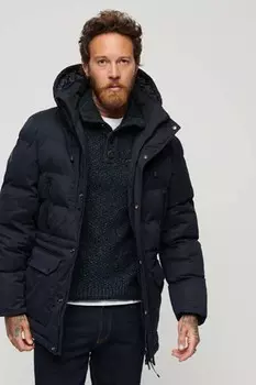 Парка с капюшоном Superdry, синий