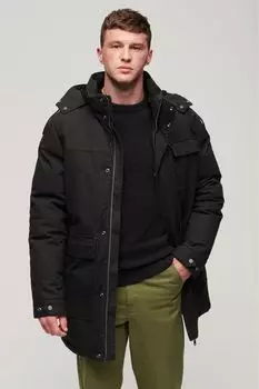 Парка с капюшоном в рабочем стиле Superdry, черный
