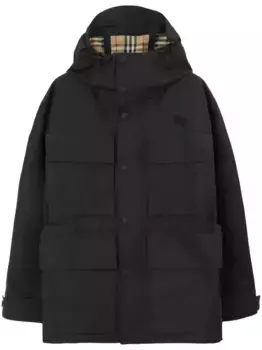 Парка с накладными карманами BURBERRY, черный