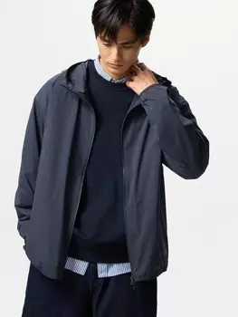 Парка с защитой от ультрафиолета Uniqlo, 69 темно-синий