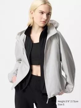 Ветровка с защитой от ультрафиолета Uniqlo женская, 02 ветло-серый