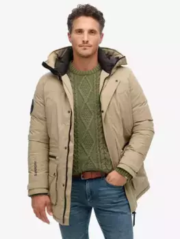 Парка Superdry City Padded, цвет timber/wolf/brown