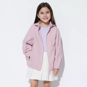 Парка Uniqlo детская с капюшоном, розовый