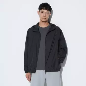 Парка Uniqlo с капюшоном, черный