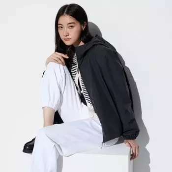 Парка UNIQLO с капюшоном, черный