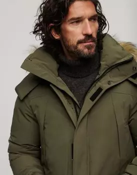 Парка выцветшего цвета хаки Superdry XPD Everest